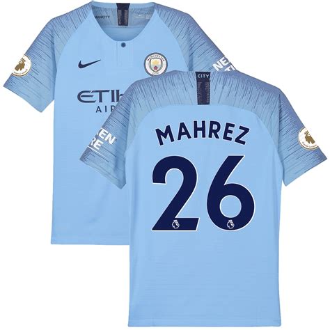 Riyad Mahrez Manchester City Nike Youth 2018/19 Home Stadium Replica 